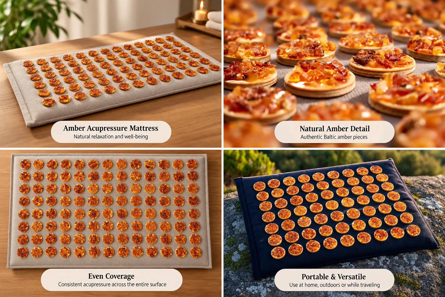 Baltic Amber Acupressure Mat Detail